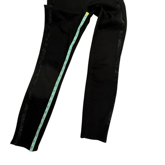 L'Agence Margot High Rise Skinny Jeans Black Rhinestone Tuxedo Side Stripe 25 - Picture 13 of 13